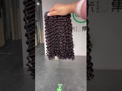 Peruca peruanas de 10 pulgadas de color rizado natural con doble tejido de tejido 1/3/4 piezas