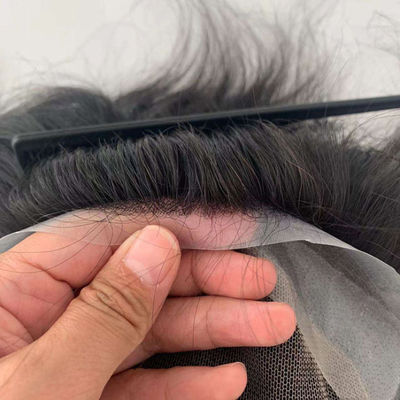 100% Raw Virgin Mono Mens Hair Replacement Wigs Topper Hairpiece Full PU