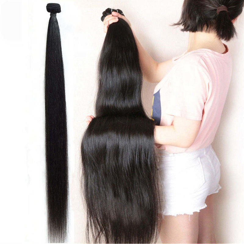 40 Inch Long Straight 100% Raw Hair Bundles 10A Brazilian Virgin Human Braiding Hair
